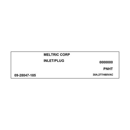 Meltric 09-28047-185 INLET HIGH TEMPERATURE 09-28047-185